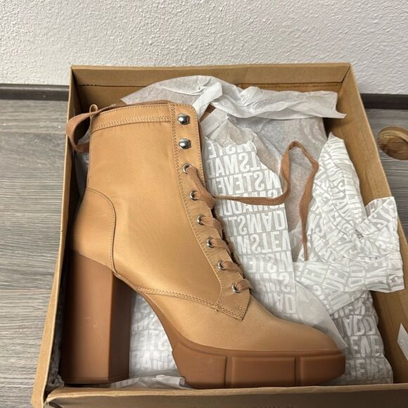 STEVE MADDEN Womens 1" Platform Back Pull-Tab Hani Heeled Boots - Picture 2 of 4